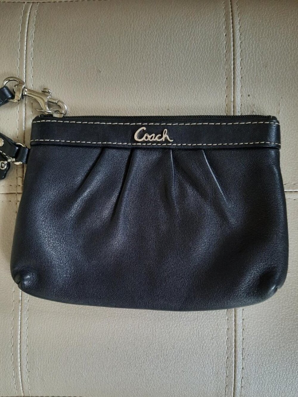 Coach Black Leather Wristlet - Picture 2 of 11